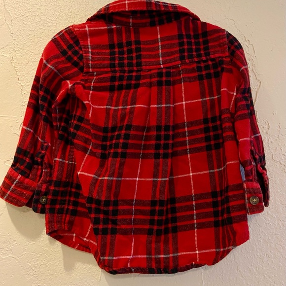 Hanna Andersson US 2T 85cm Red Plaid Button-Up Shirt - Picture 3 of 5